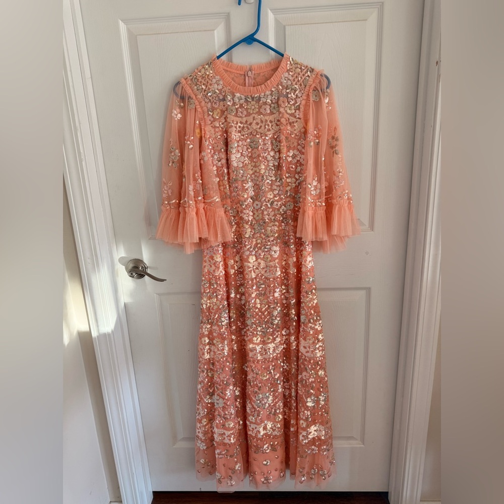 Needle & Thread Peach Floral Kids Dress